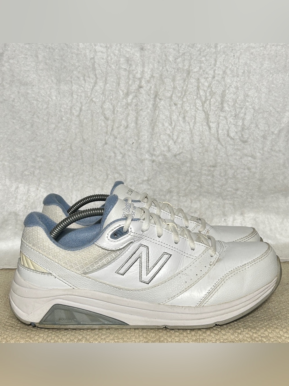 New Balance Womens White 928 v3 Leather Walking Comfort Sneakers Shoes SZ US 8.5